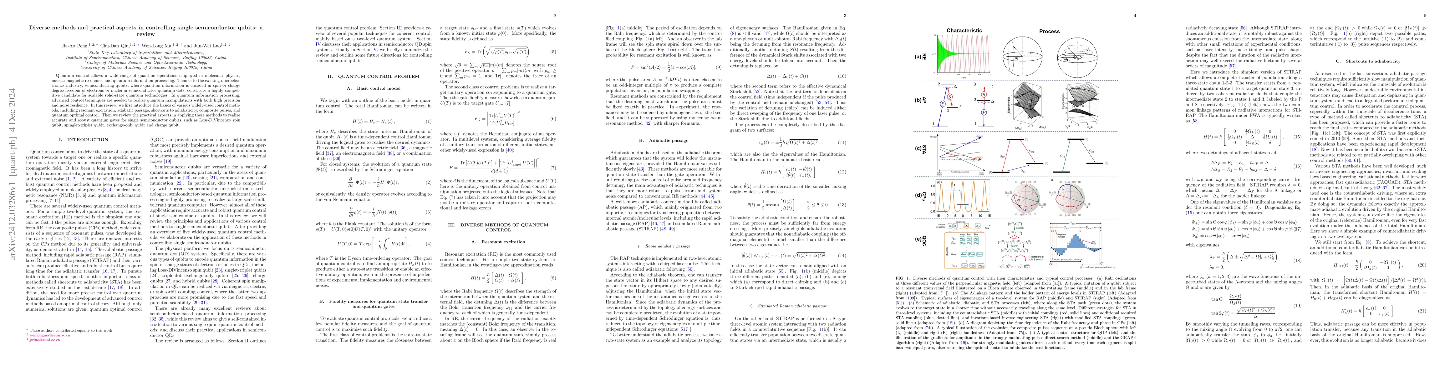 Thumbnail for Diverse methods and practical aspects in controlling single
  semiconductor qubits: a review