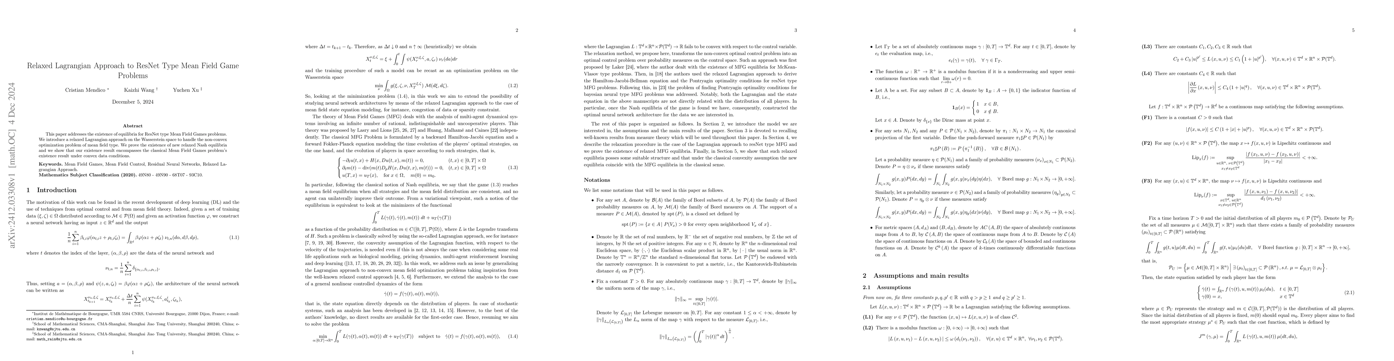 Thumbnail for Relaxed Lagrangian Approach to ResNet Type Mean Field Game Problems