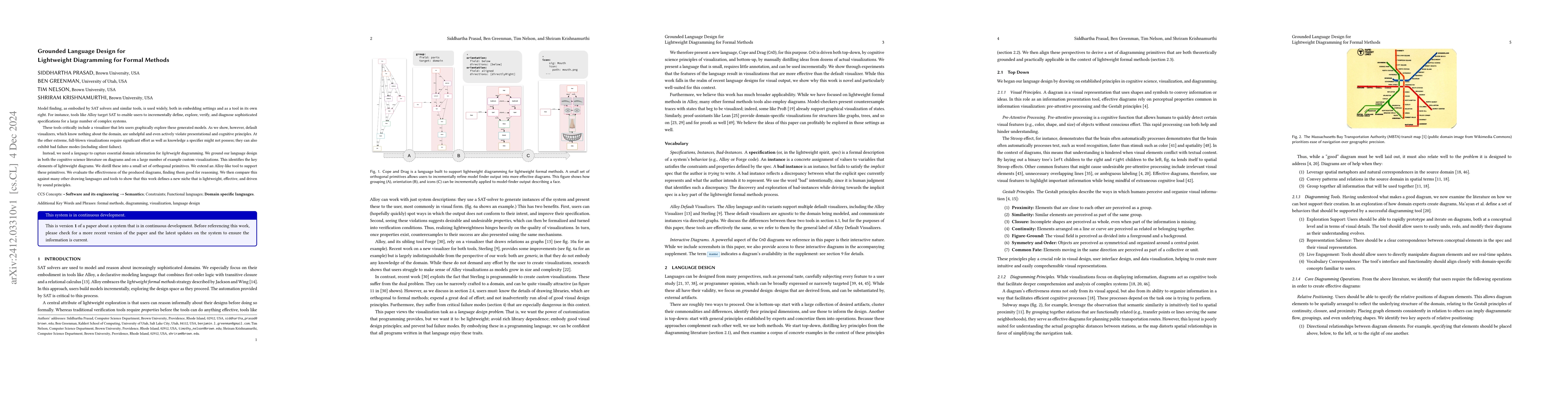 Thumbnail for Grounded Language Design for Lightweight Diagramming for Formal Methods