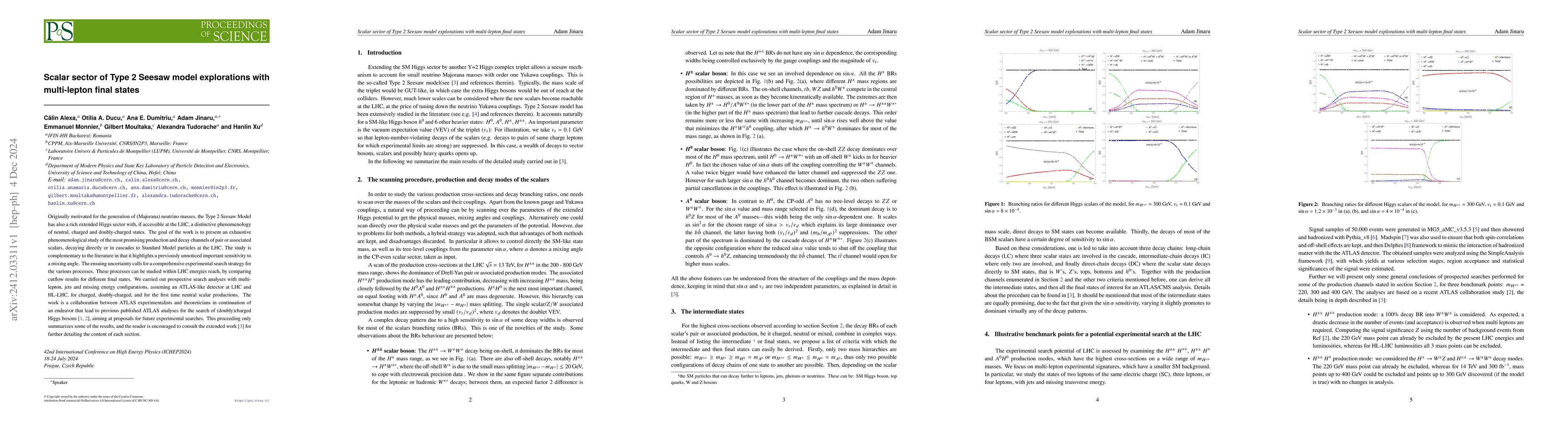 Thumbnail for Scalar sector of Type 2 Seesaw model explorations with multi-lepton
  final states