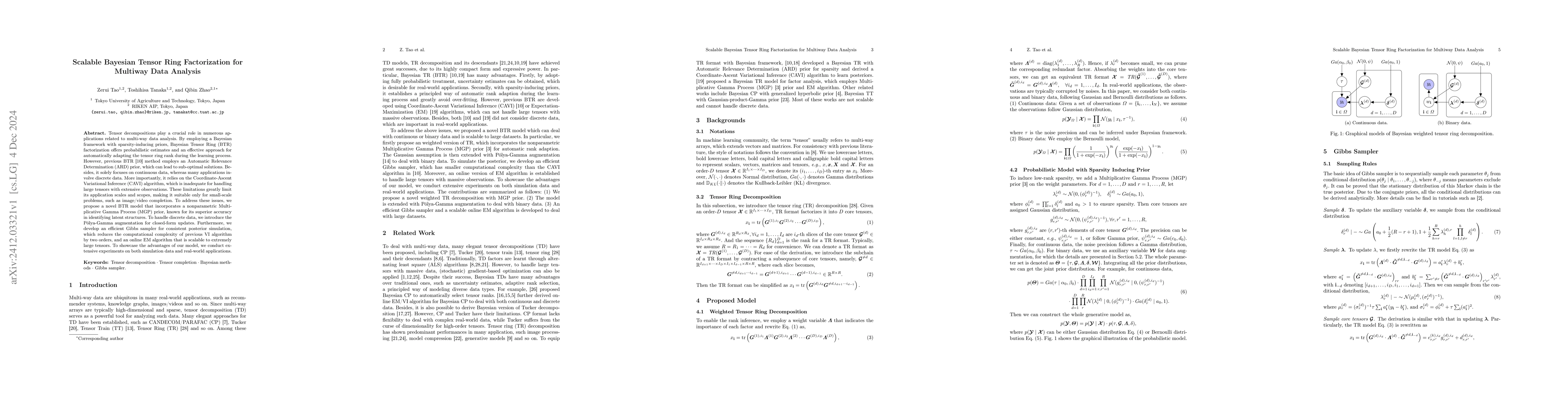 Thumbnail for Scalable Bayesian Tensor Ring Factorization for Multiway Data Analysis