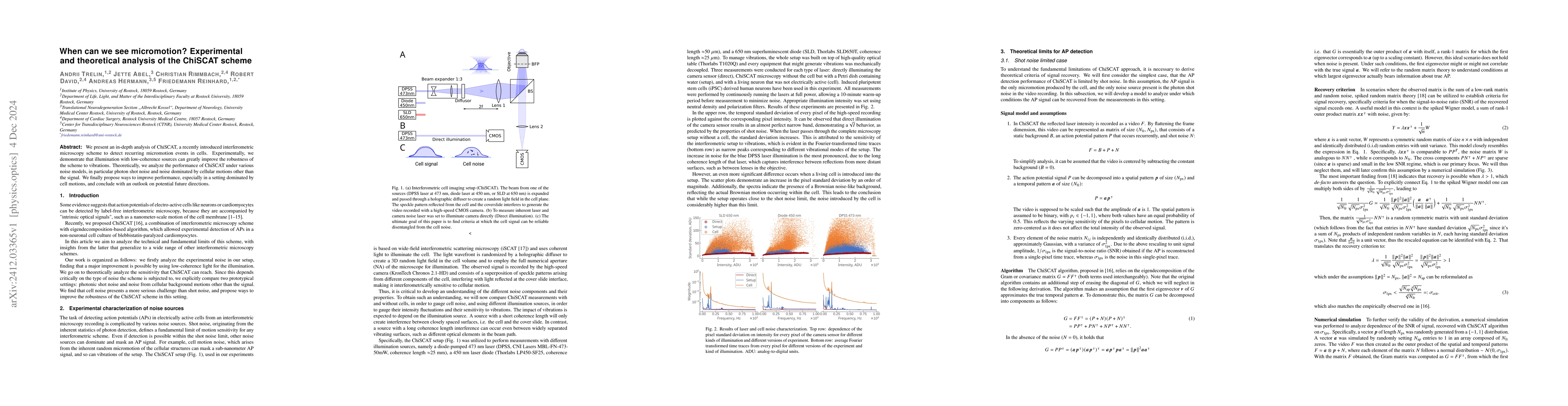 Thumbnail for When can we see micromotion? Experimental and theoretical analysis of
  the ChiSCAT scheme