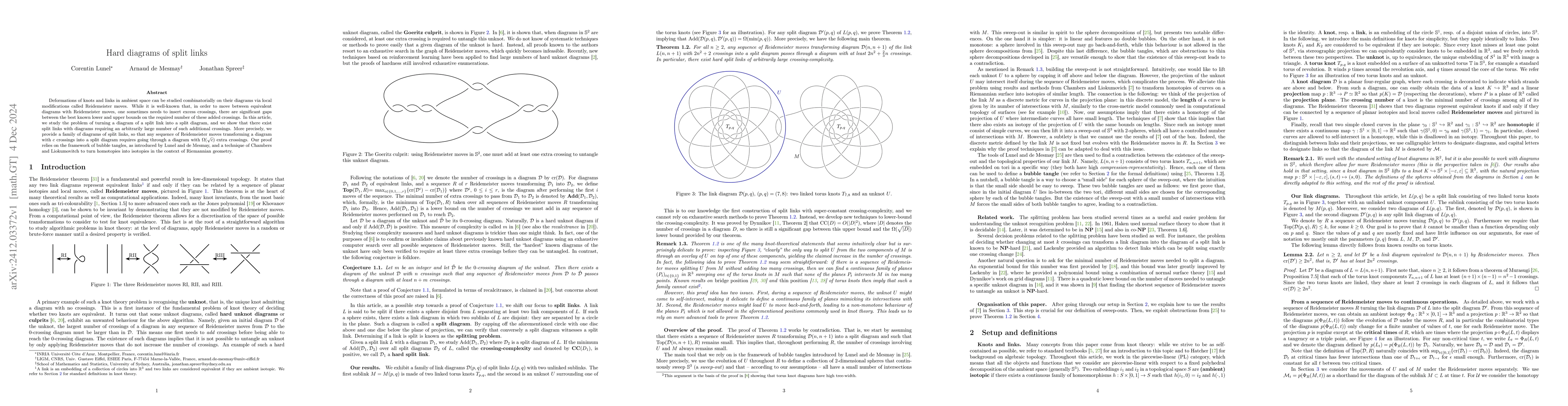 Thumbnail for Hard diagrams of split links