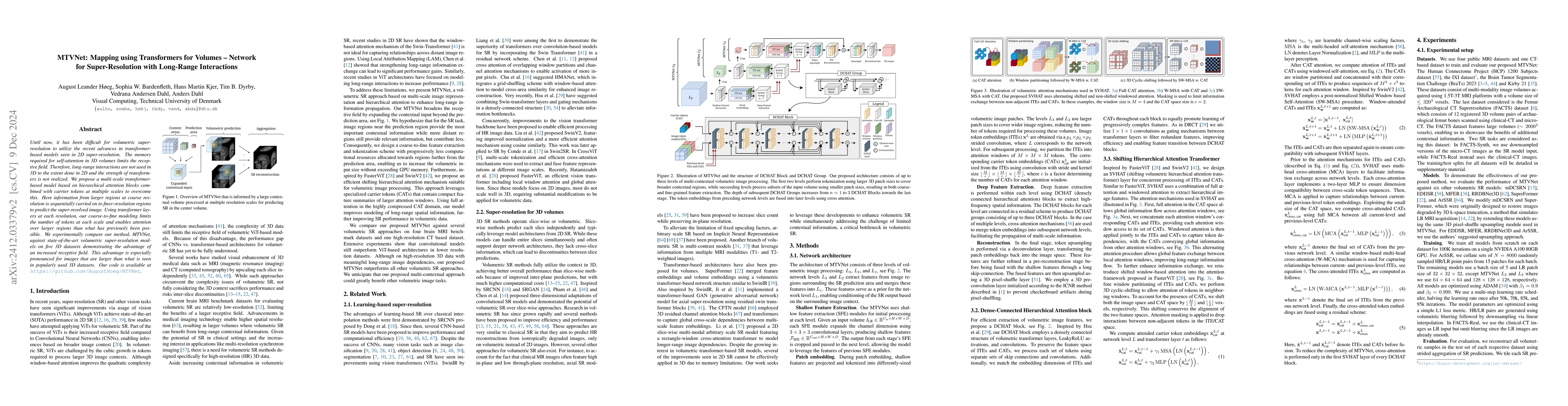 Thumbnail for Mapping using Transformers for Volumes -- Network for Super-Resolution
  with Long-Range Interactions