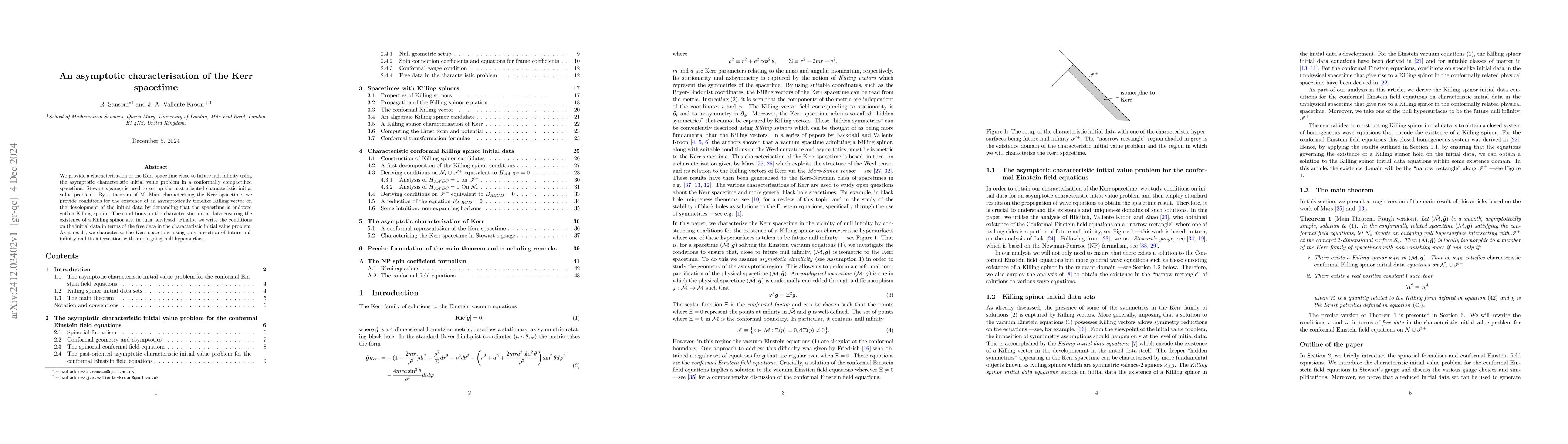 Thumbnail for An asymptotic characterisation of the Kerr spacetime