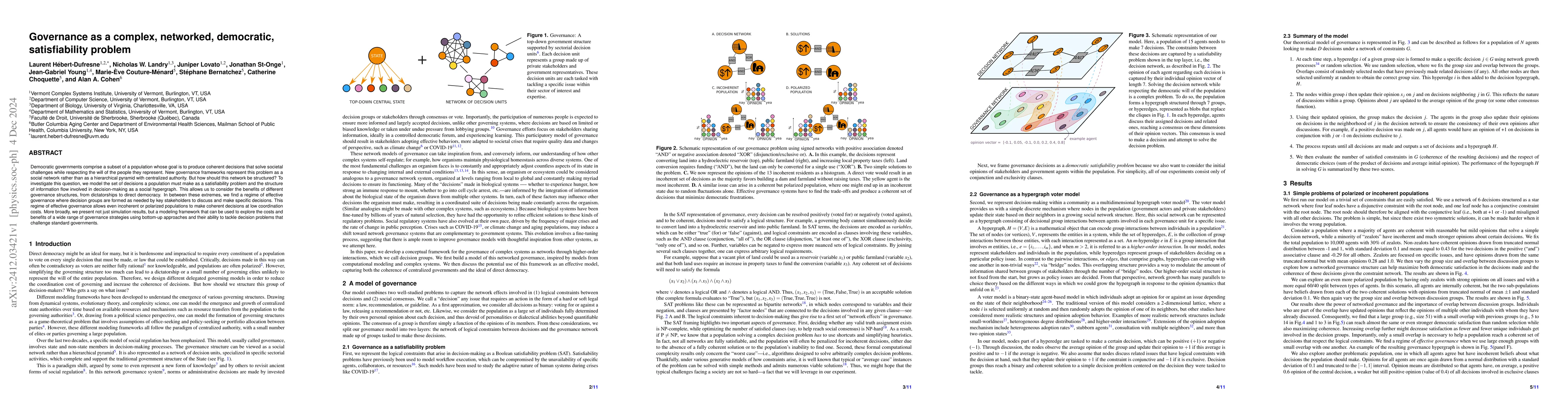 Thumbnail for Governance as a complex, networked, democratic, satisfiability problem