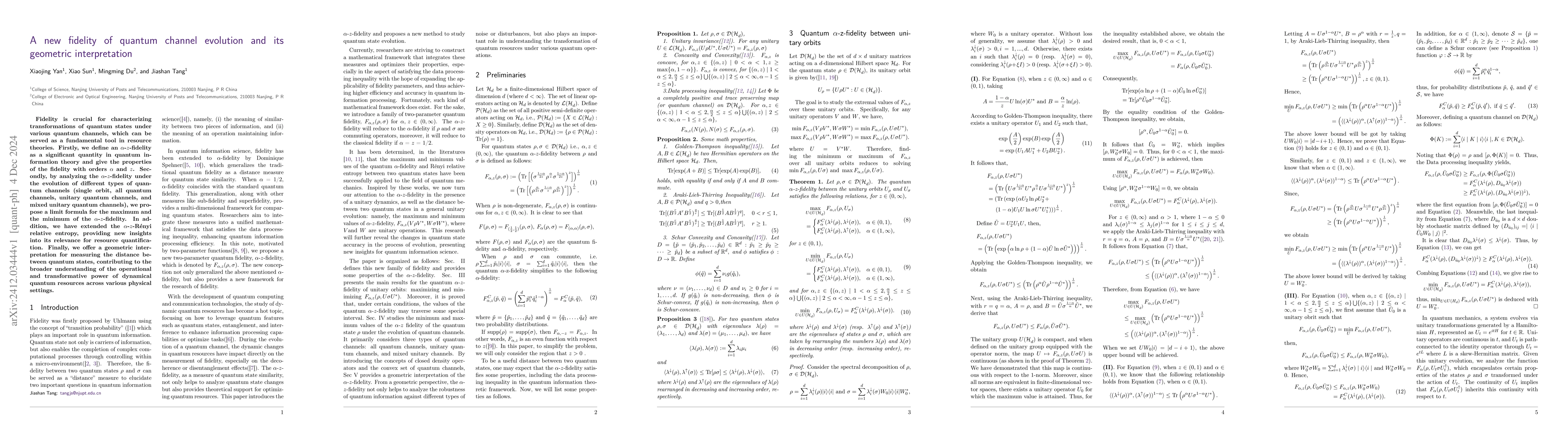 Thumbnail for A new fidelity of quantum channel evolution and its geometric
  interpretation