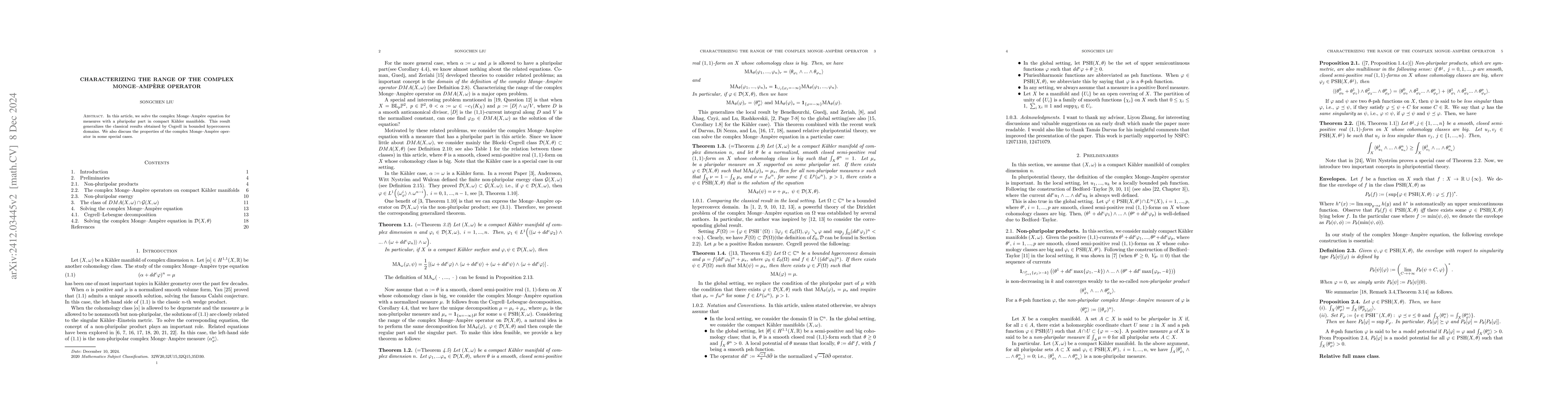 Thumbnail for Characterizing the range of the complex Monge-Ampère operator