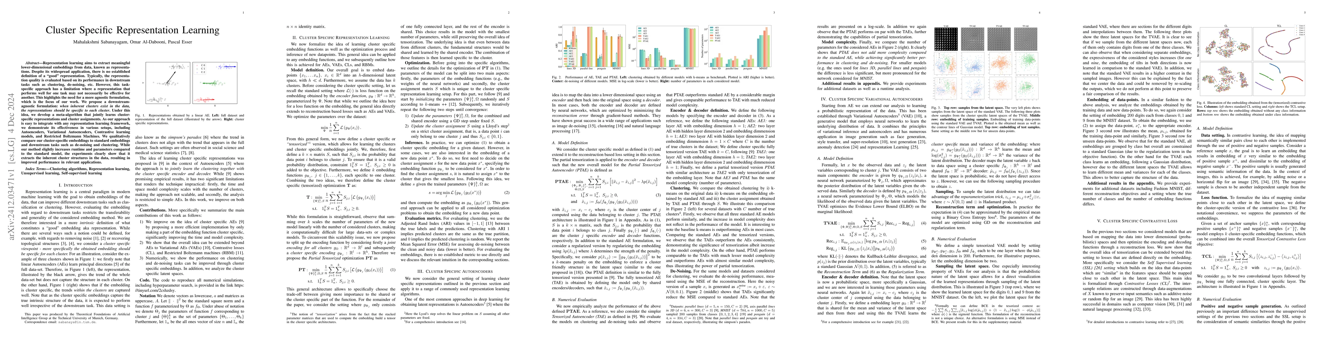 Thumbnail for Cluster Specific Representation Learning