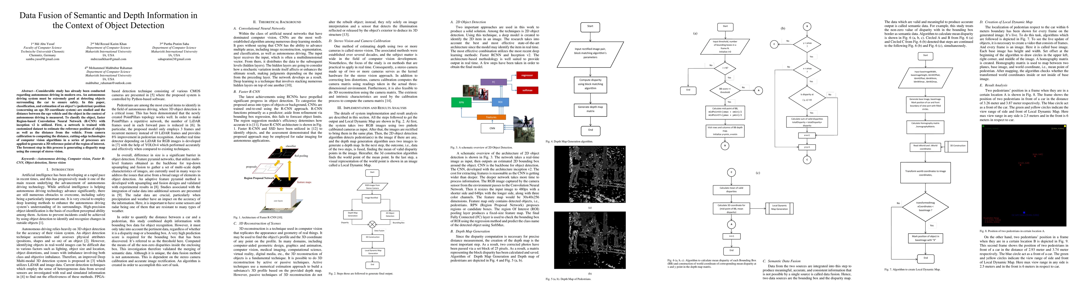 Thumbnail for Data Fusion of Semantic and Depth Information in the Context of Object
  Detection