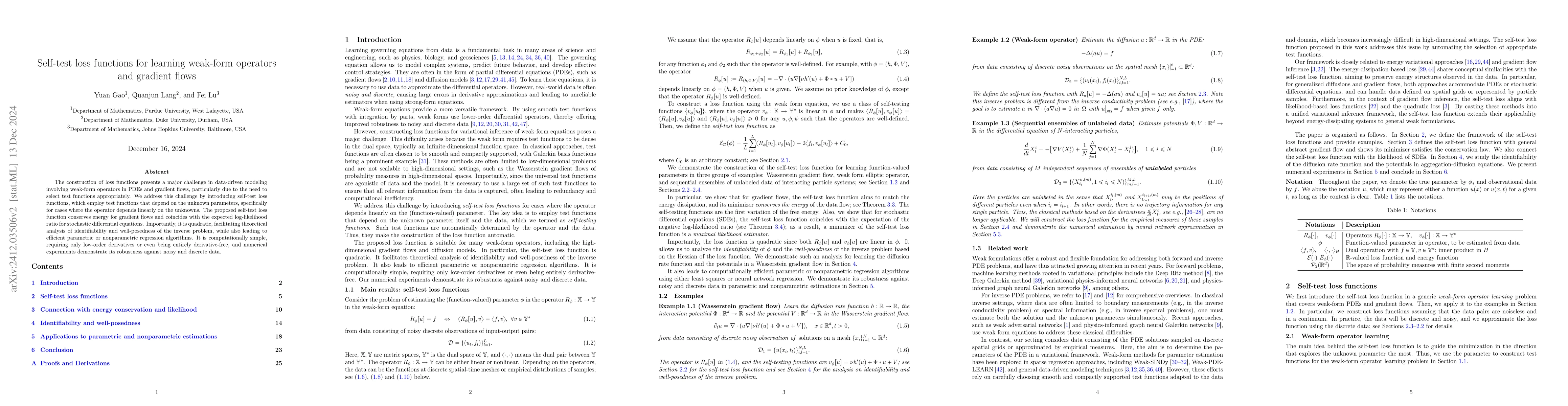 Thumbnail for Self-test loss functions for learning weak-form operators and gradient
  flows