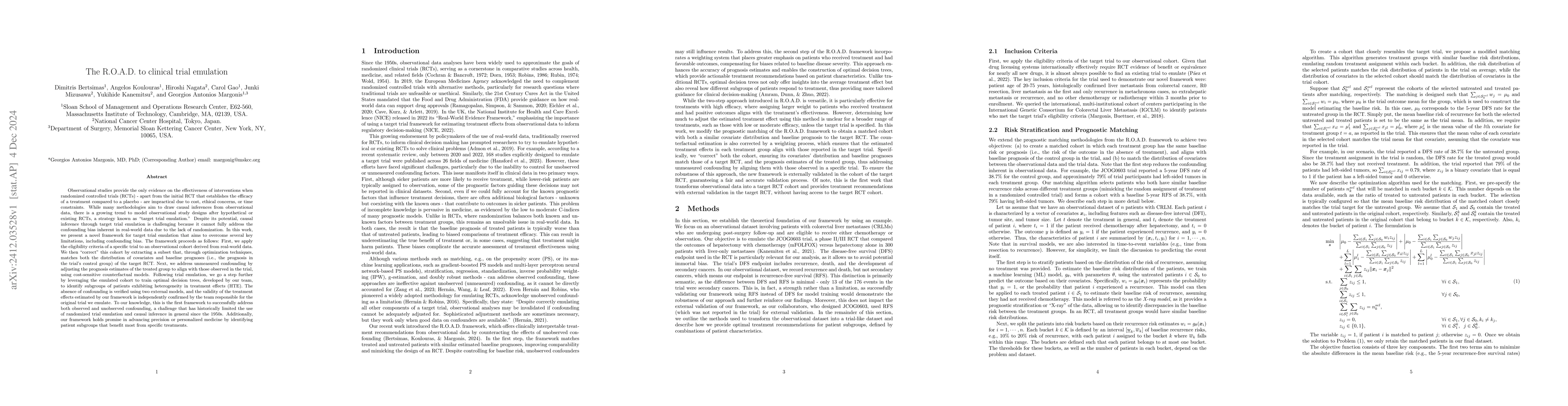 Thumbnail for The R.O.A.D. to clinical trial emulation