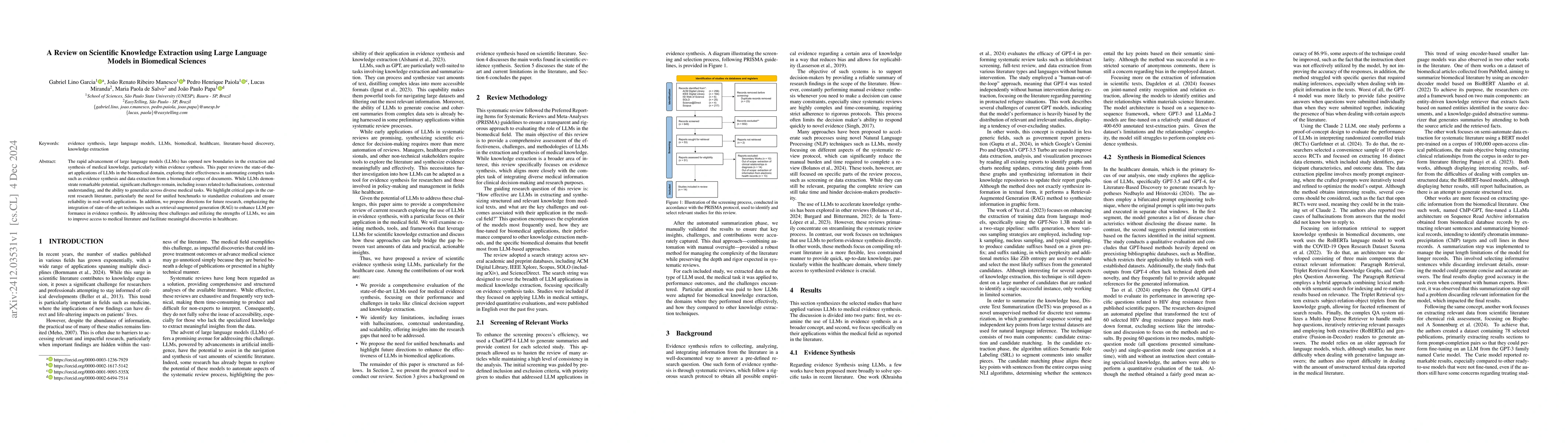 Thumbnail for A Review on Scientific Knowledge Extraction using Large Language Models
  in Biomedical Sciences