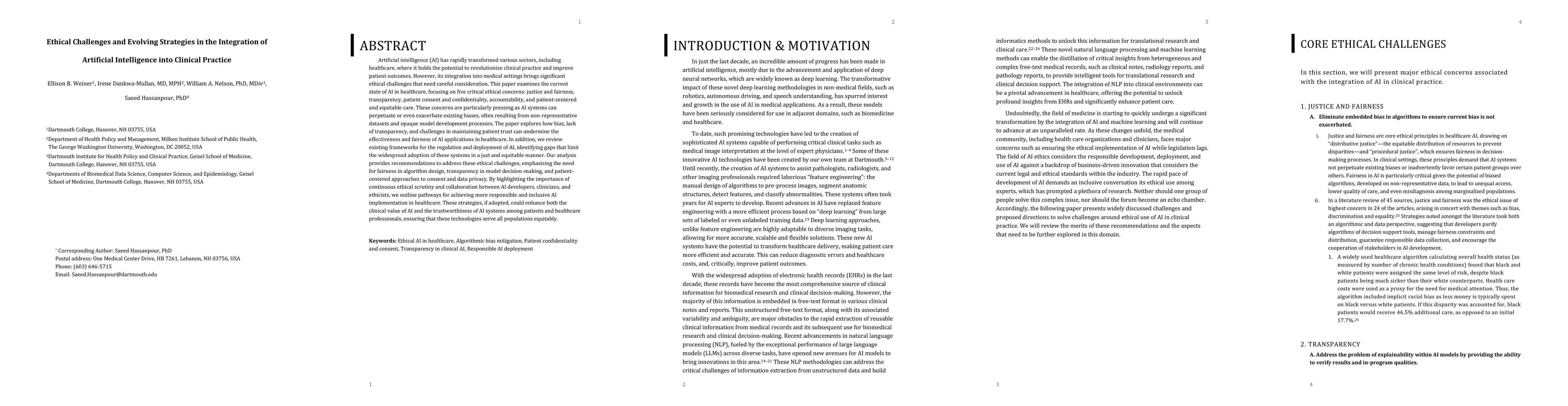 Thumbnail for Ethical Challenges and Evolving Strategies in the Integration of
  Artificial Intelligence into Clinical Practice