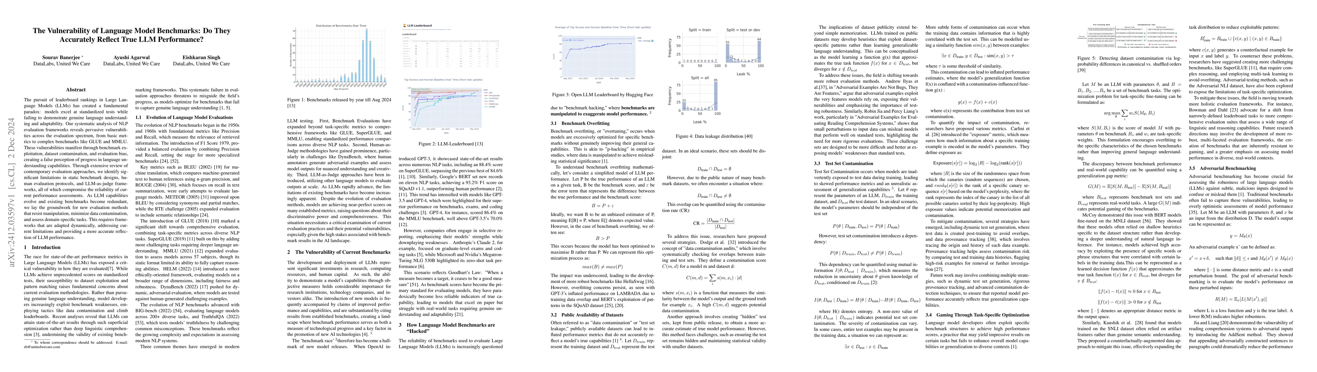Thumbnail for The Vulnerability of Language Model Benchmarks: Do They Accurately
  Reflect True LLM Performance?