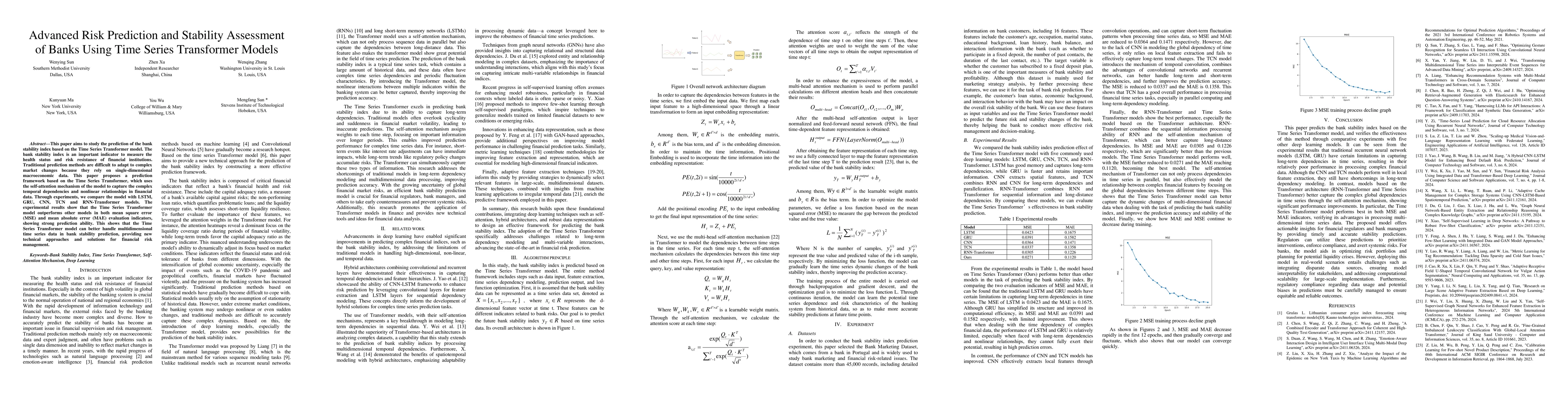 Thumbnail for Advanced Risk Prediction and Stability Assessment of Banks Using Time
  Series Transformer Models