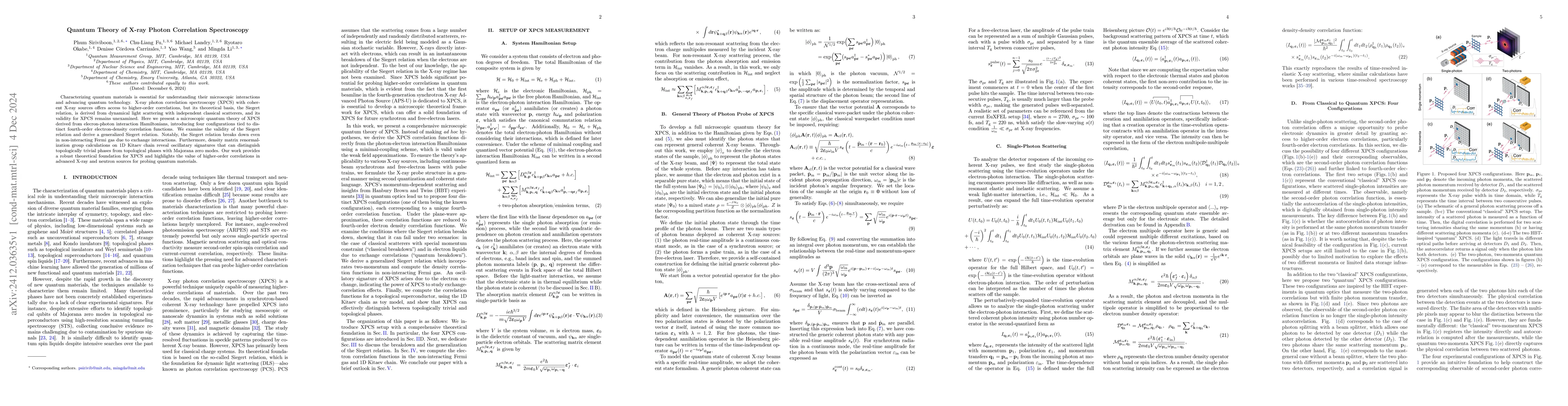 Thumbnail for Quantum Theory of X-ray Photon Correlation Spectroscopy