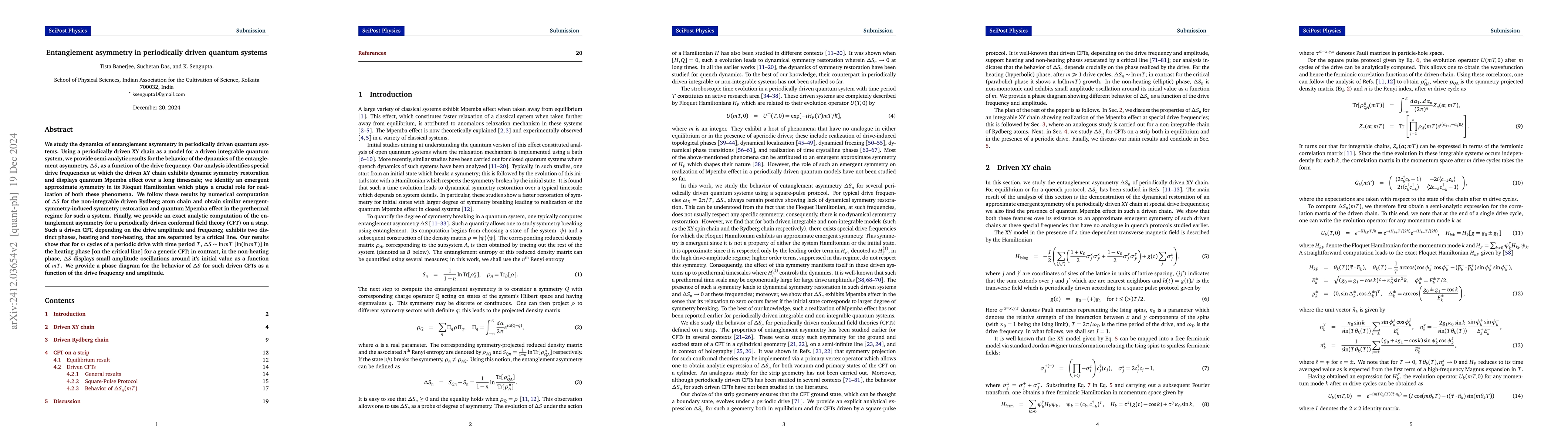 Thumbnail for Entanglement asymmetry in periodically driven quantum systems