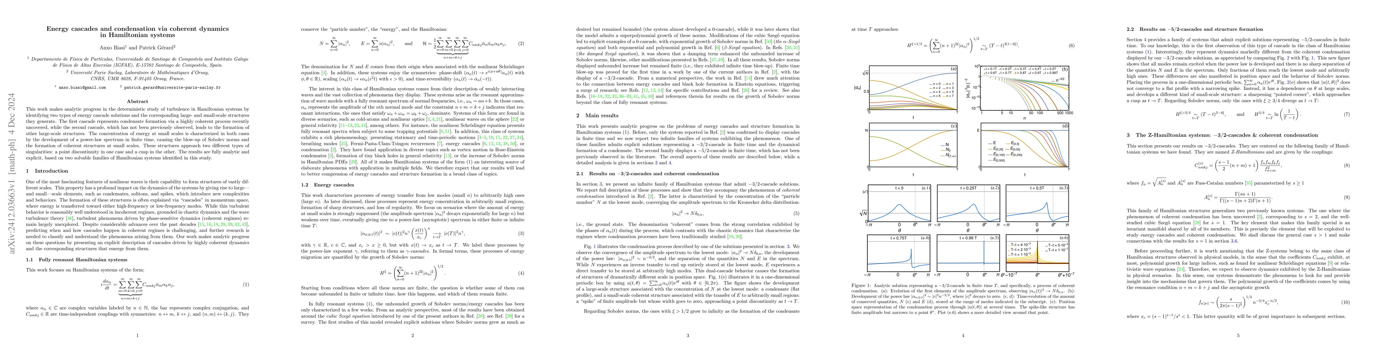 Thumbnail for Energy cascades and condensation via coherent dynamics in Hamiltonian
  systems