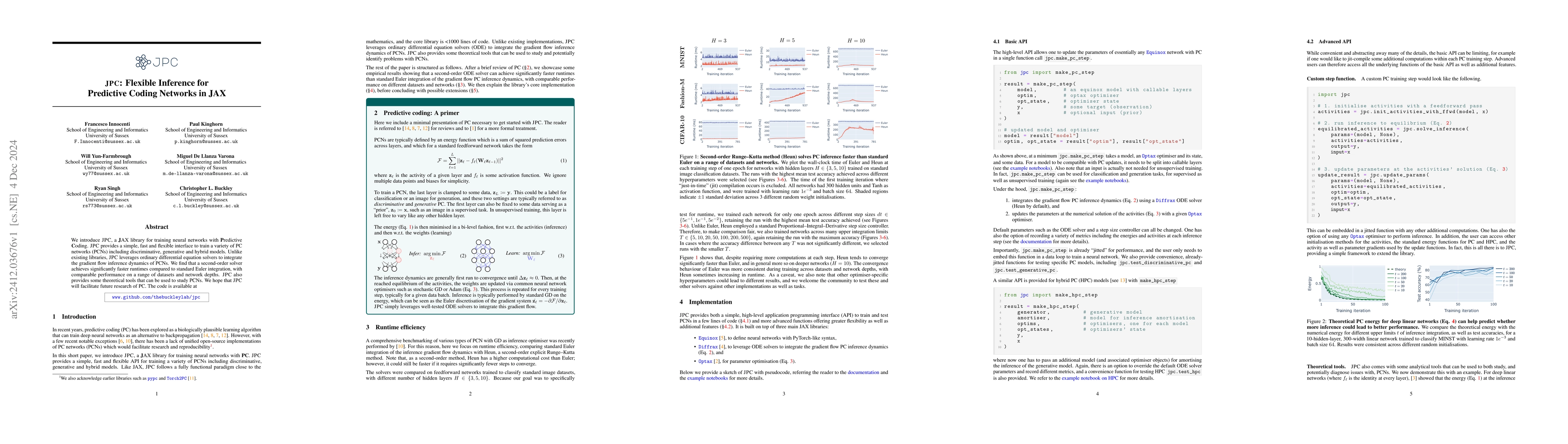 Thumbnail for JPC: Flexible Inference for Predictive Coding Networks in JAX
