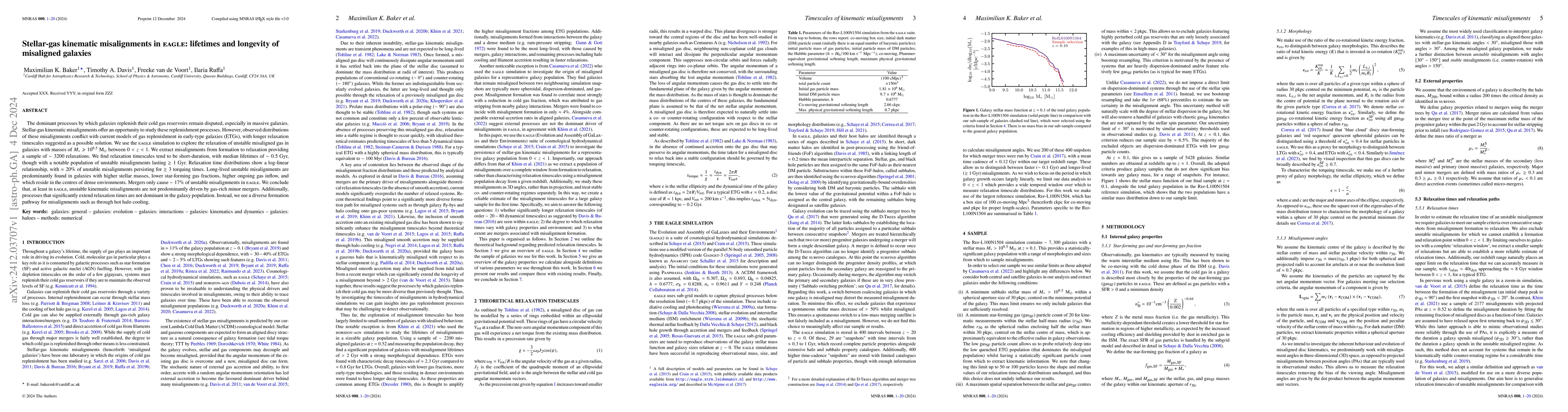 Thumbnail for Stellar-gas kinematic misalignments in EAGLE: lifetimes and longevity of
  misaligned galaxies