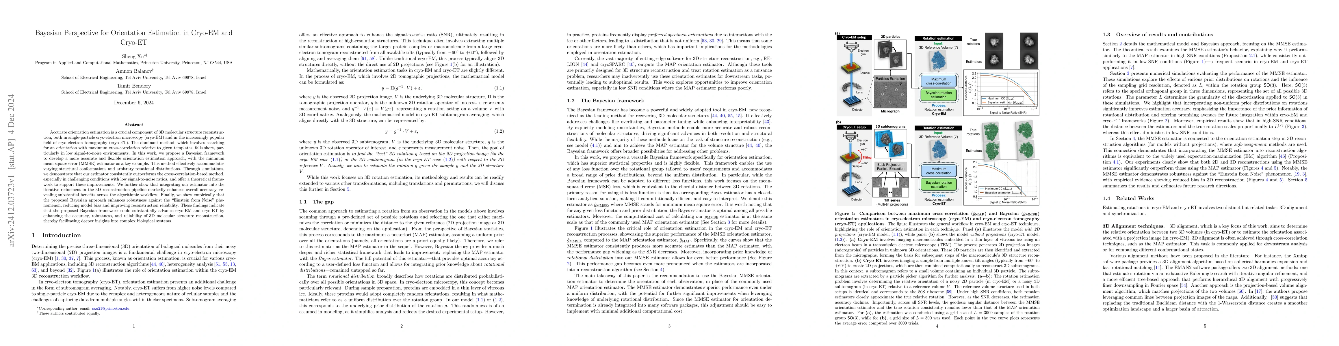 Thumbnail for Bayesian Perspective for Orientation Estimation in Cryo-EM and Cryo-ET