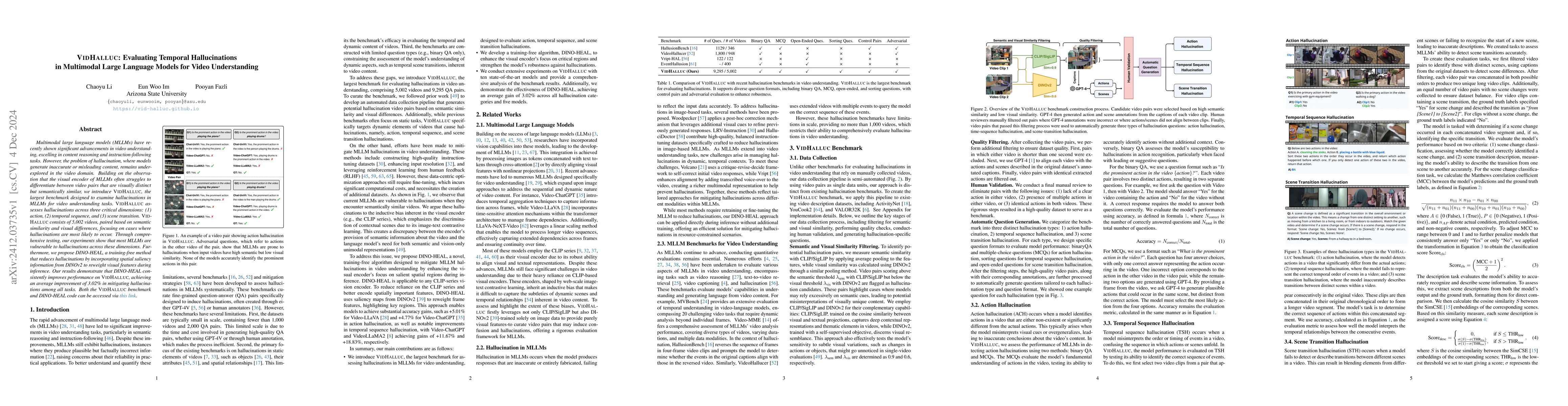 Thumbnail for VidHalluc: Evaluating Temporal Hallucinations in Multimodal Large
  Language Models for Video Understanding