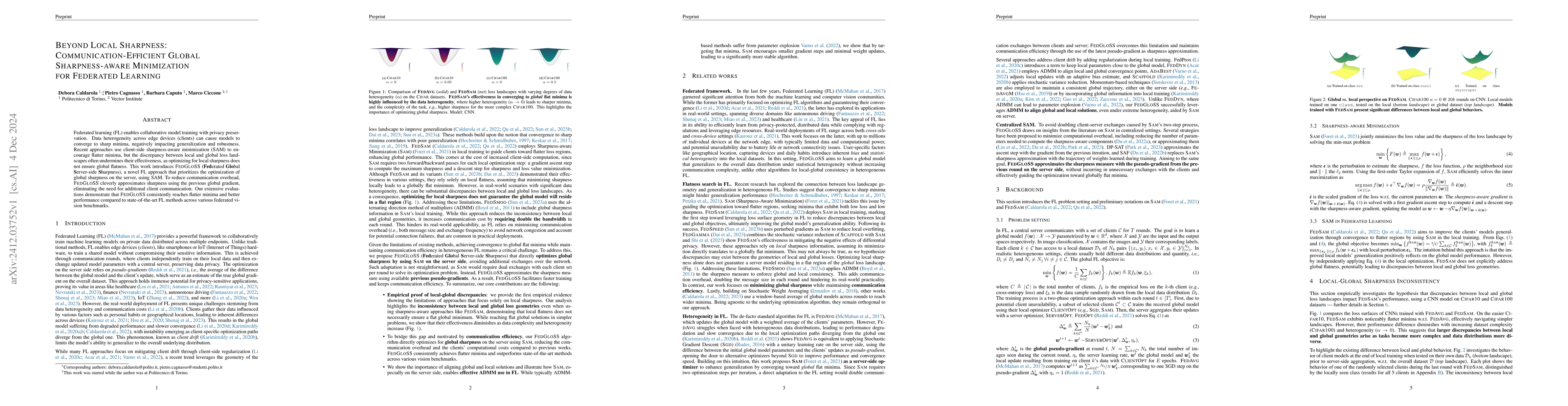 Thumbnail for Beyond Local Sharpness: Communication-Efficient Global Sharpness-aware
  Minimization for Federated Learning