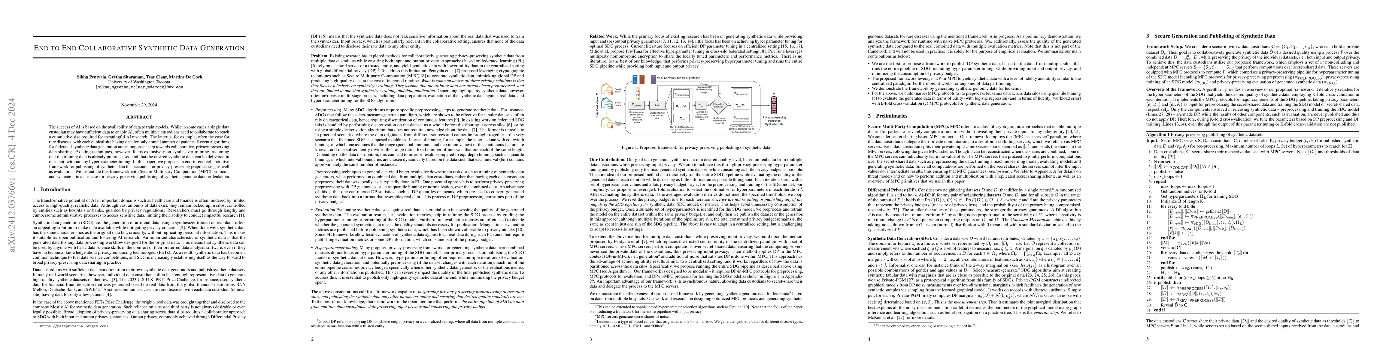 Thumbnail for End to End Collaborative Synthetic Data Generation
