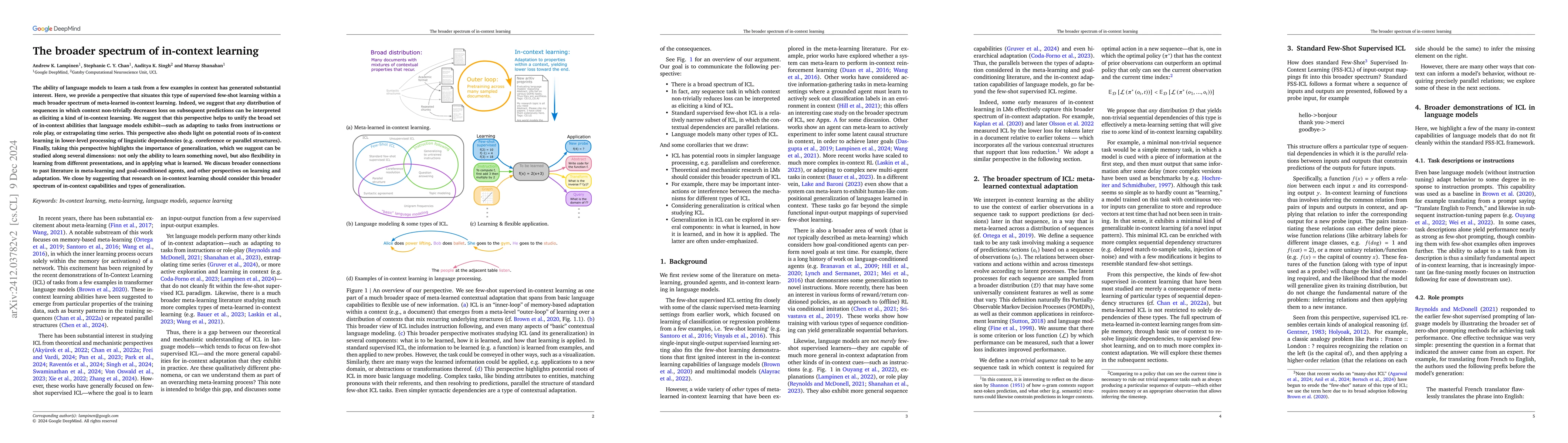 Thumbnail for The broader spectrum of in-context learning