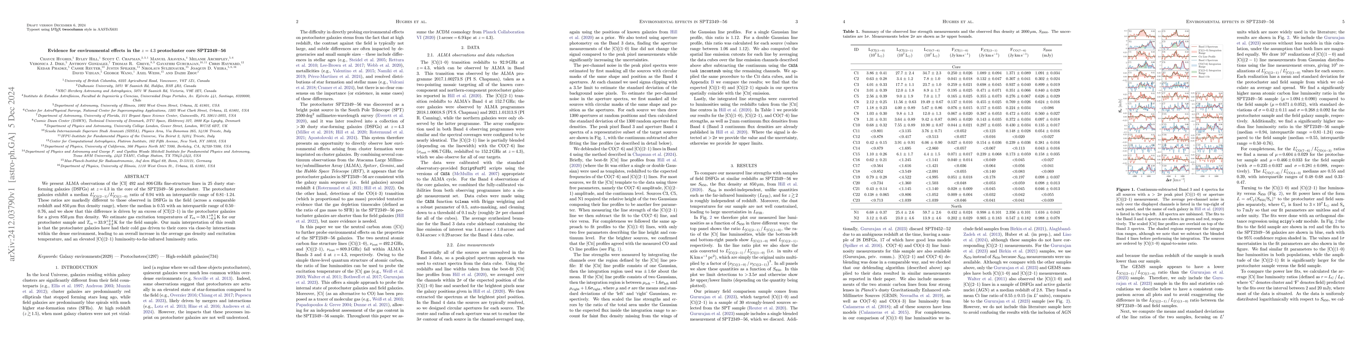Thumbnail for Evidence for environmental effects in the $z\,{=}\,4.3$ protocluster
  core SPT2349$-$56