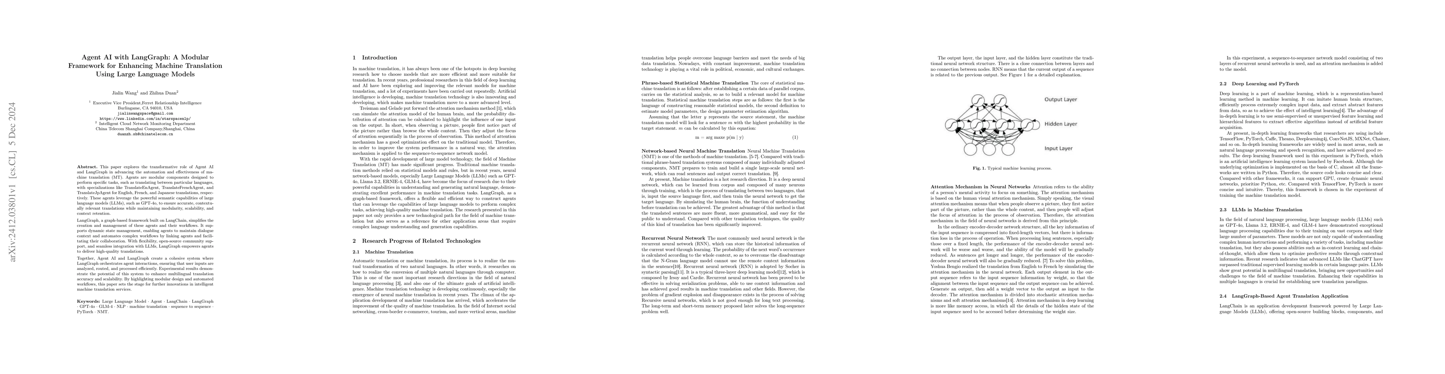 Thumbnail for Agent AI with LangGraph: A Modular Framework for Enhancing Machine
  Translation Using Large Language Models