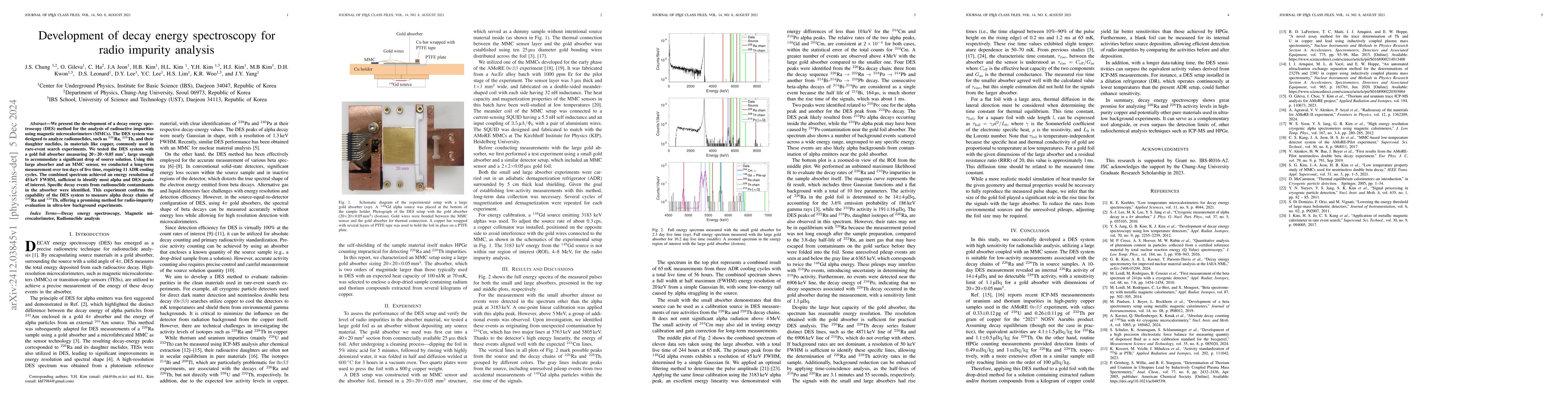 Thumbnail for Development of decay energy spectroscopy for radio impurity analysis