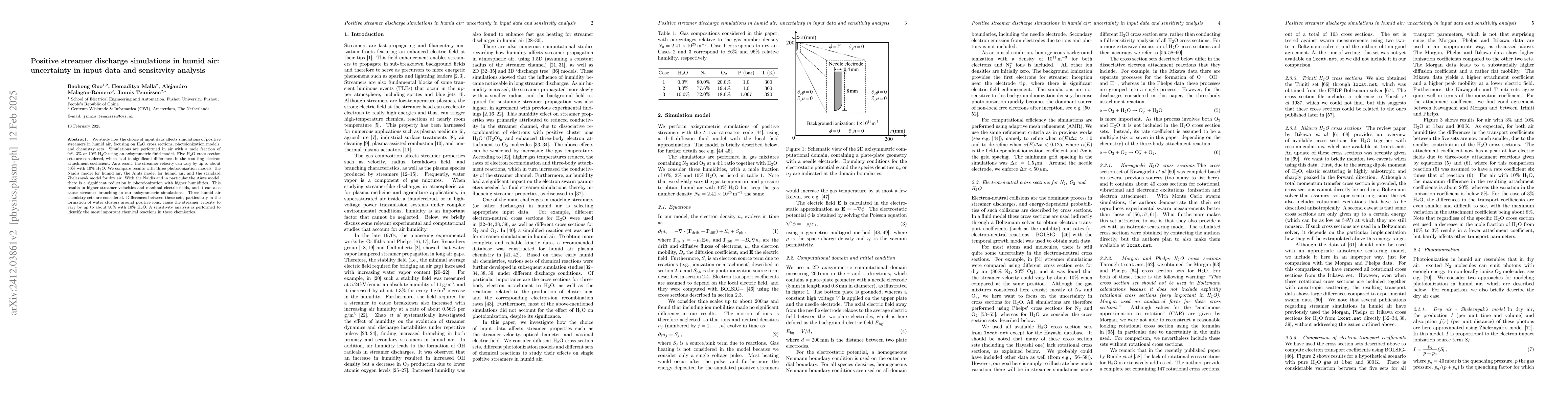 Thumbnail for Streamer discharge simulations in humid air: uncertainty in input data
  and sensitivity analysis