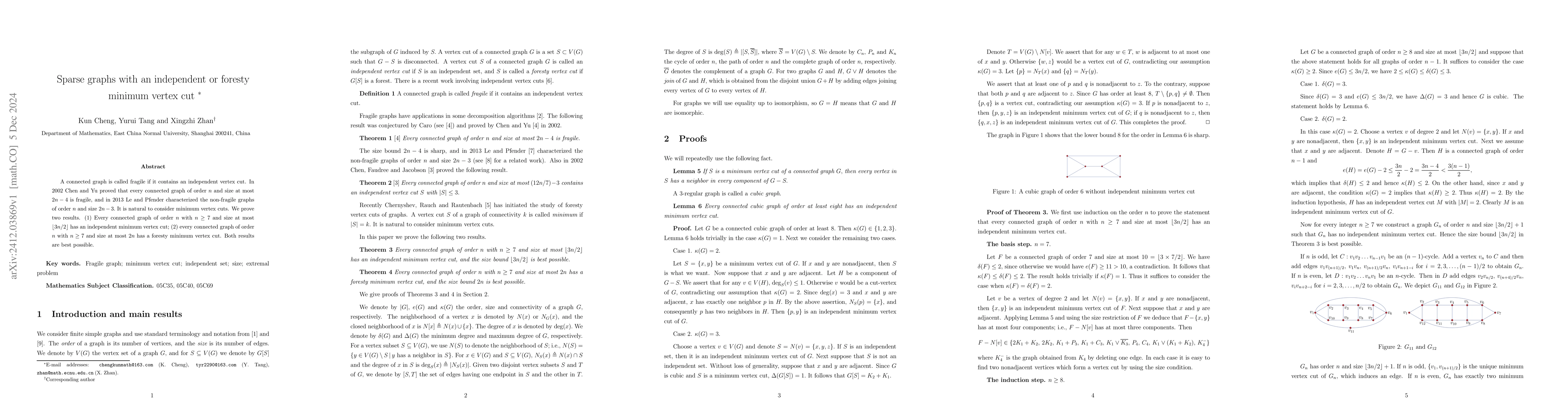 Thumbnail for Sparse graphs with an independent or foresty minimum vertex cut
