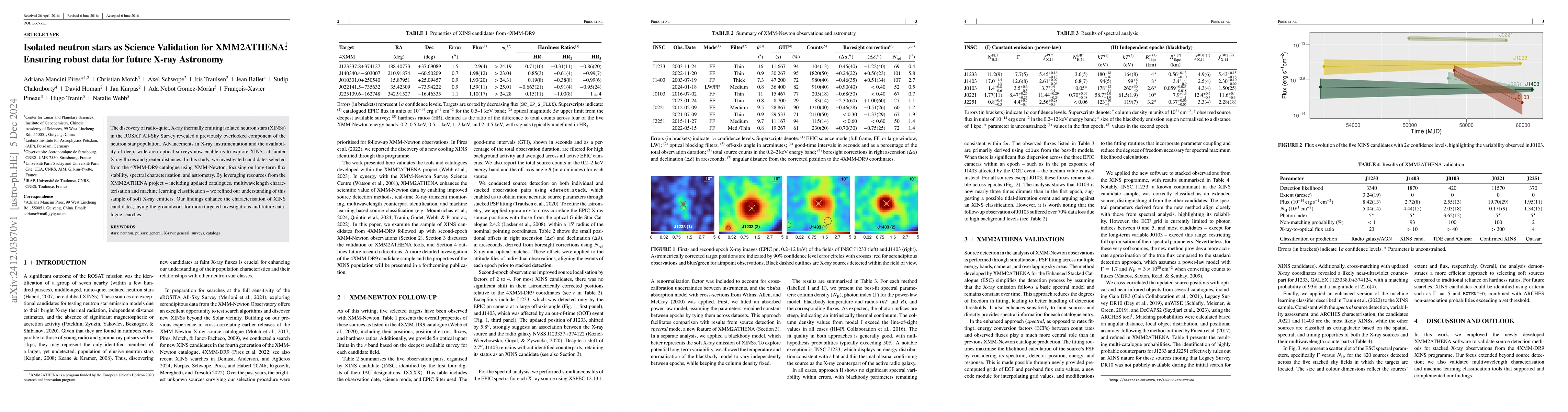 Thumbnail for Isolated neutron stars as Science Validation for XMM2ATHENA: Ensuring
  robust data for future X-ray Astronomy