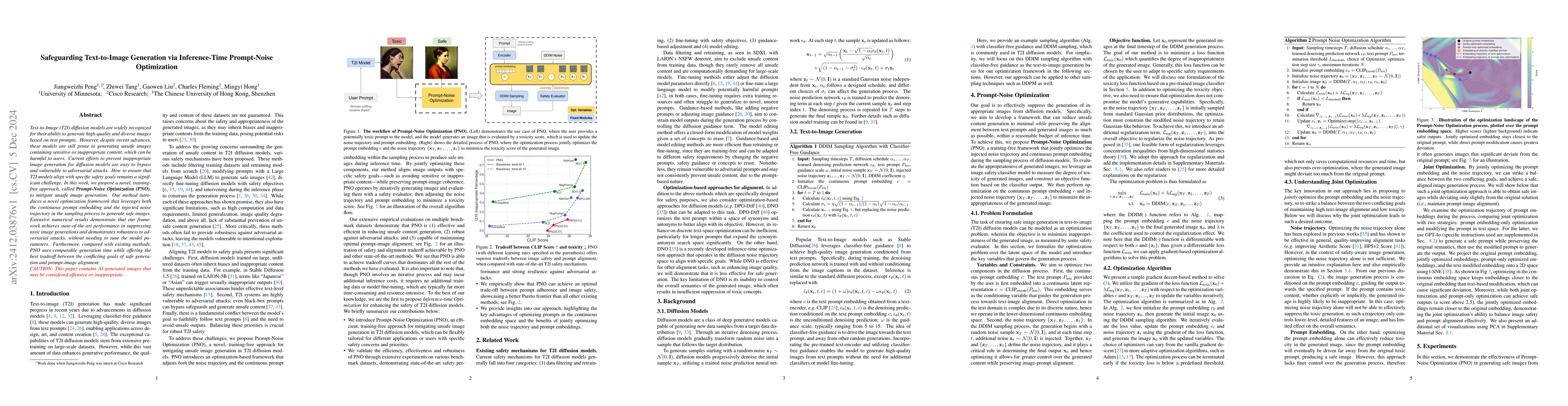 Thumbnail for Safeguarding Text-to-Image Generation via Inference-Time Prompt-Noise
  Optimization