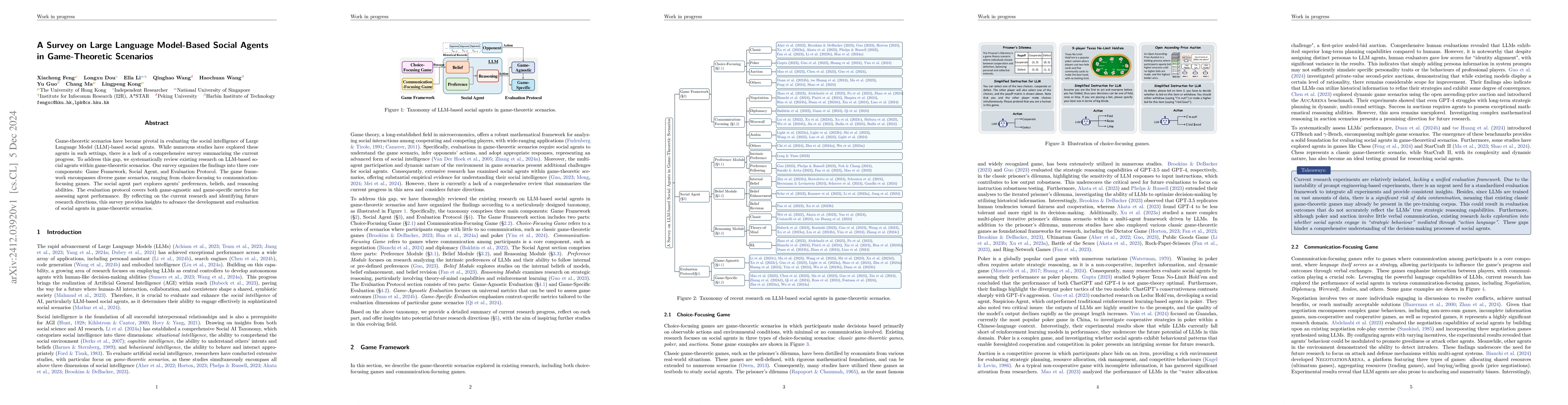 Thumbnail for A Survey on Large Language Model-Based Social Agents in Game-Theoretic
  Scenarios