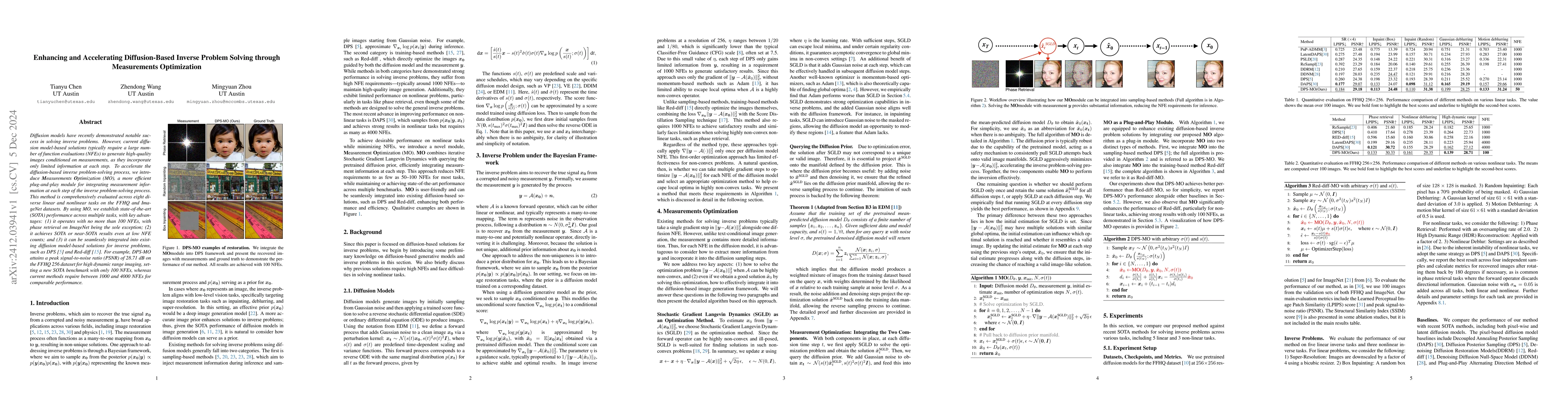 Thumbnail for Enhancing and Accelerating Diffusion-Based Inverse Problem Solving
  through Measurements Optimization