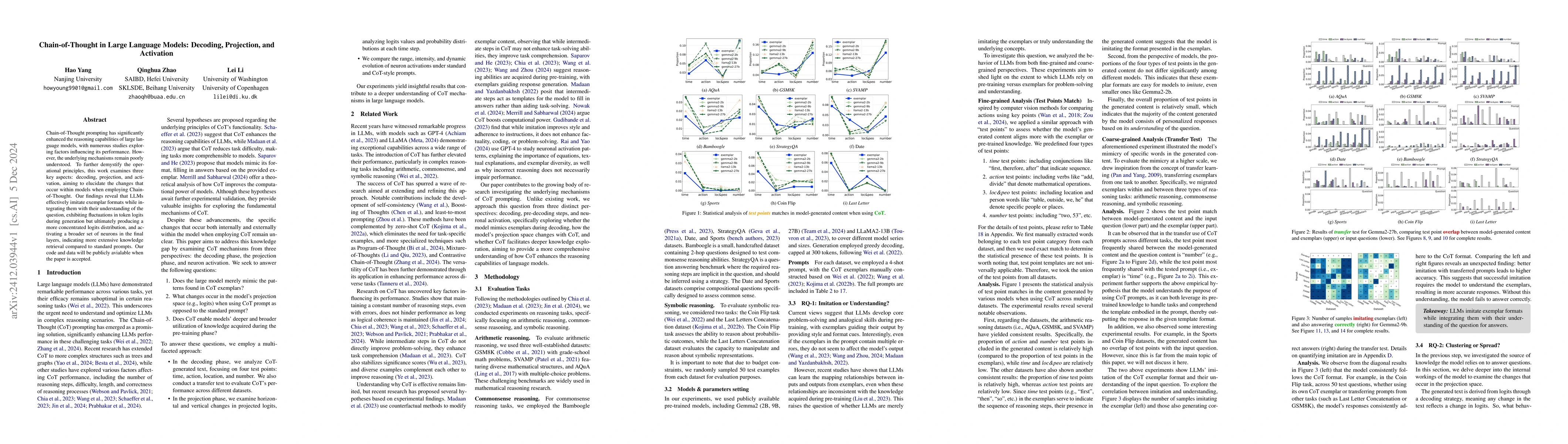 Thumbnail for Chain-of-Thought in Large Language Models: Decoding, Projection, and
  Activation