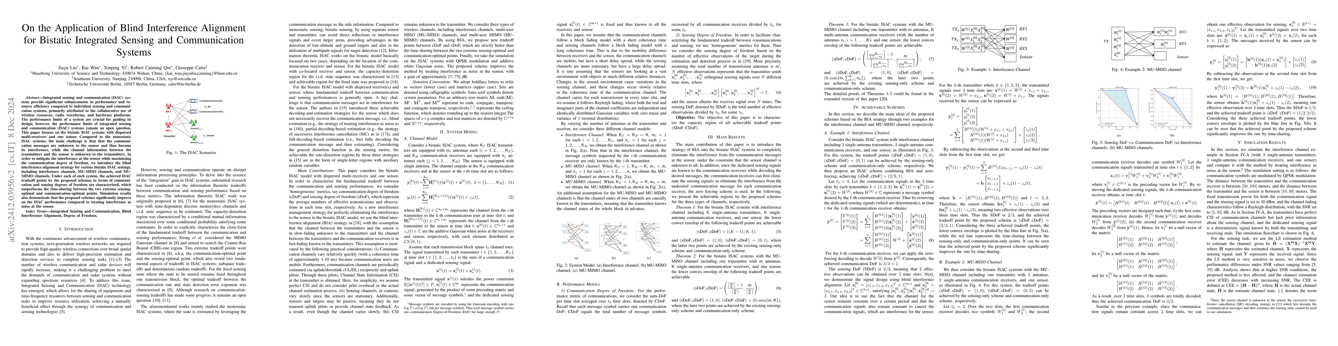 Thumbnail for On the Application of Blind Interference Alignment for Bistatic
  Integrated Sensing and Communication Integration Systems