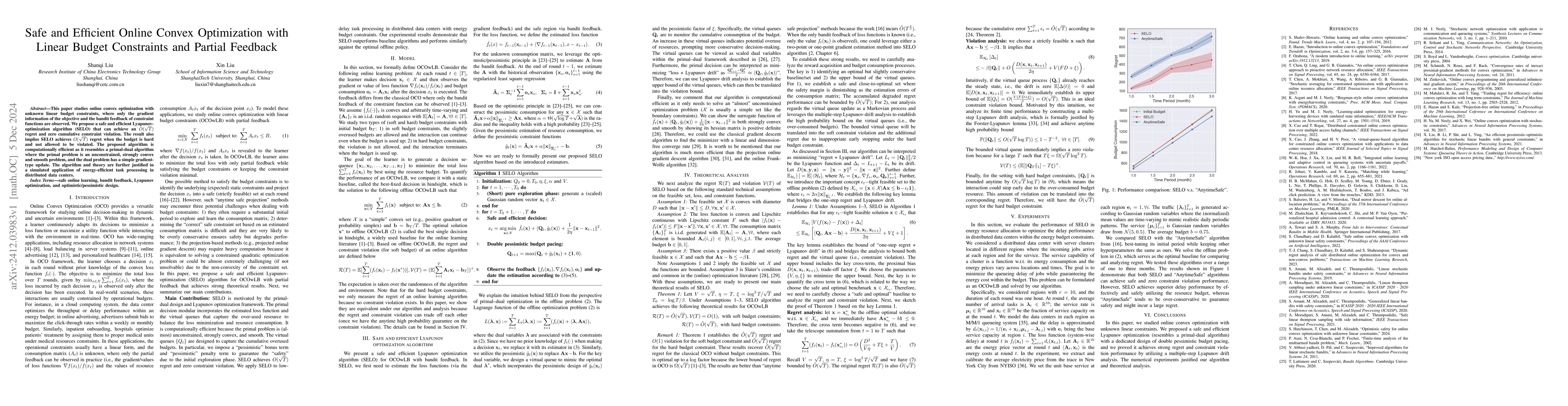 Thumbnail for Safe and Efficient Online Convex Optimization with Linear Budget
  Constraints and Partial Feedback