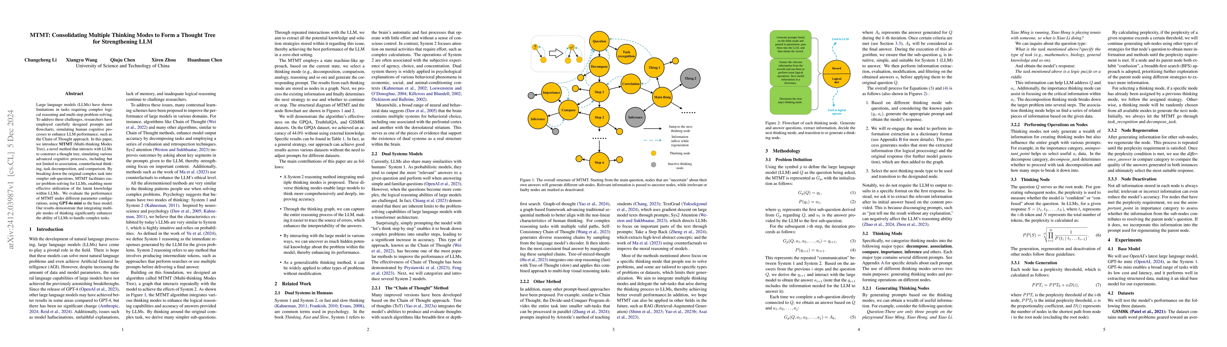 Thumbnail for MTMT: Consolidating Multiple Thinking Modes to Form a Thought Tree for
  Strengthening LLM
