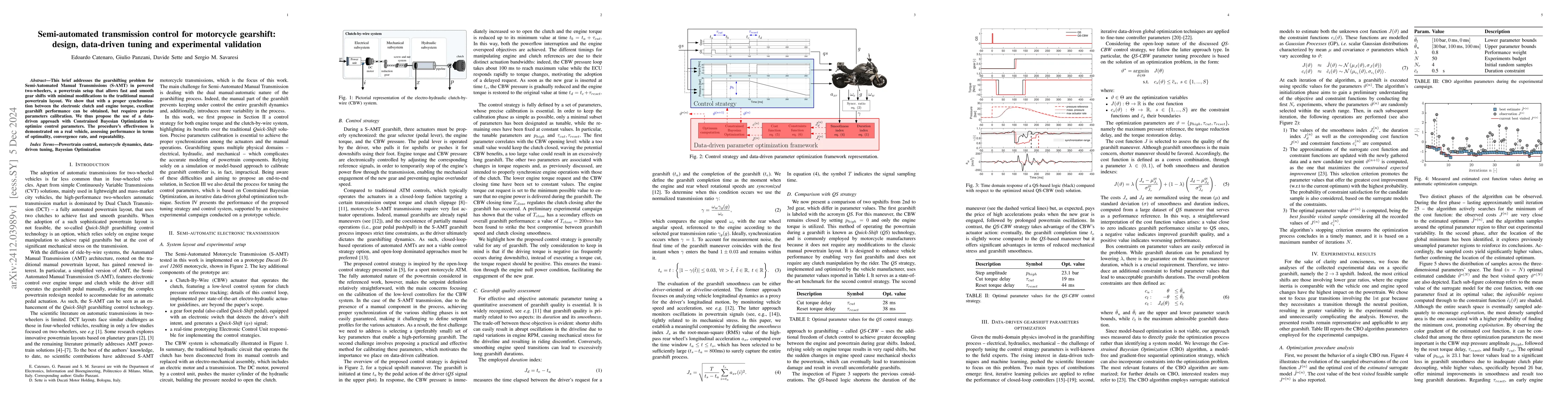 Thumbnail for Semi-automated transmission control for motorcycle gearshift: design,
  data-driven tuning and experimental validation