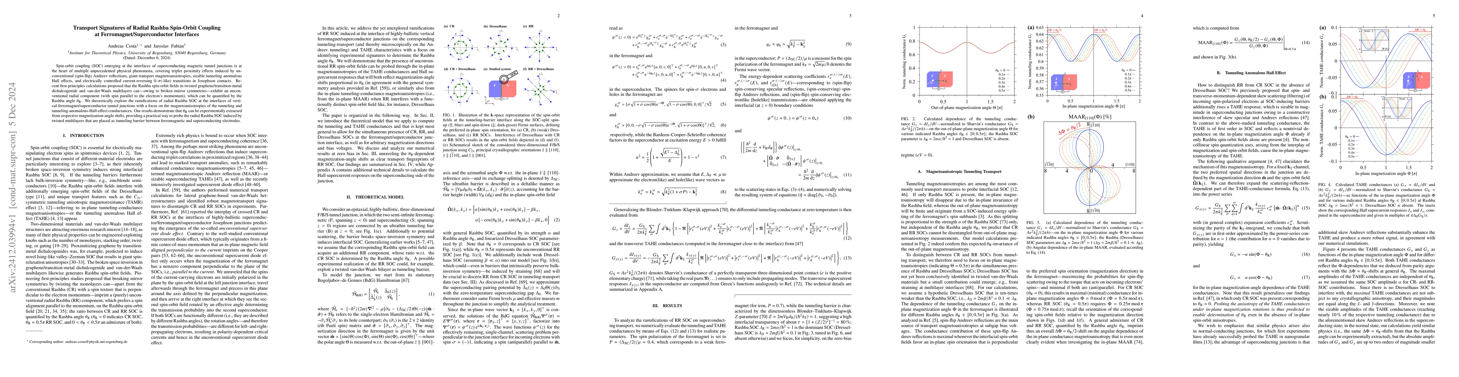 Thumbnail for Transport Signatures of Radial Rashba Spin-Orbit Coupling at
  Ferromagnet/Superconductor Interfaces
