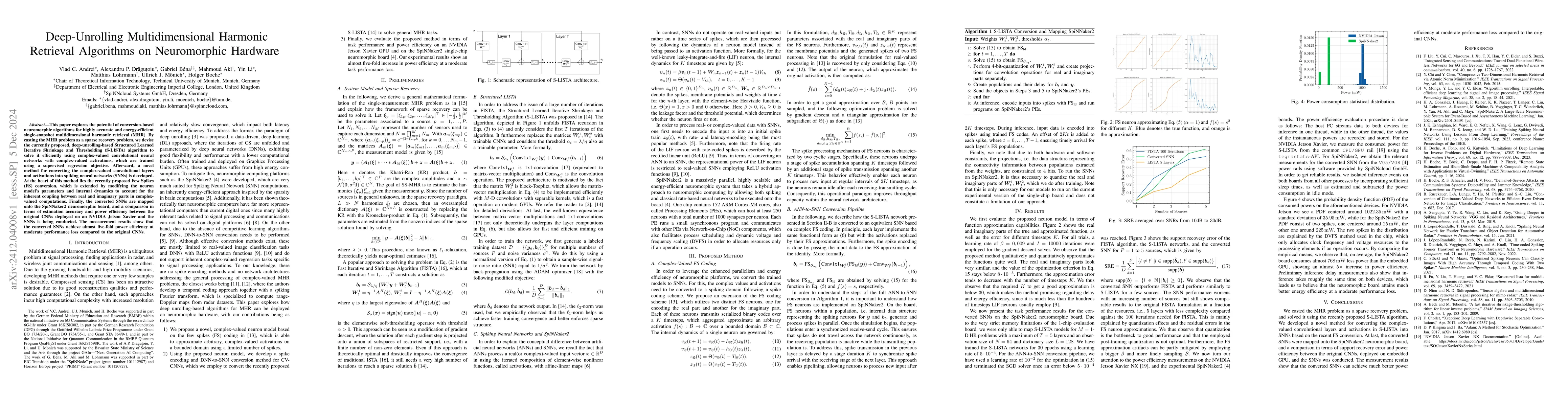 Thumbnail for Deep-Unrolling Multidimensional Harmonic Retrieval Algorithms on
  Neuromorphic Hardware