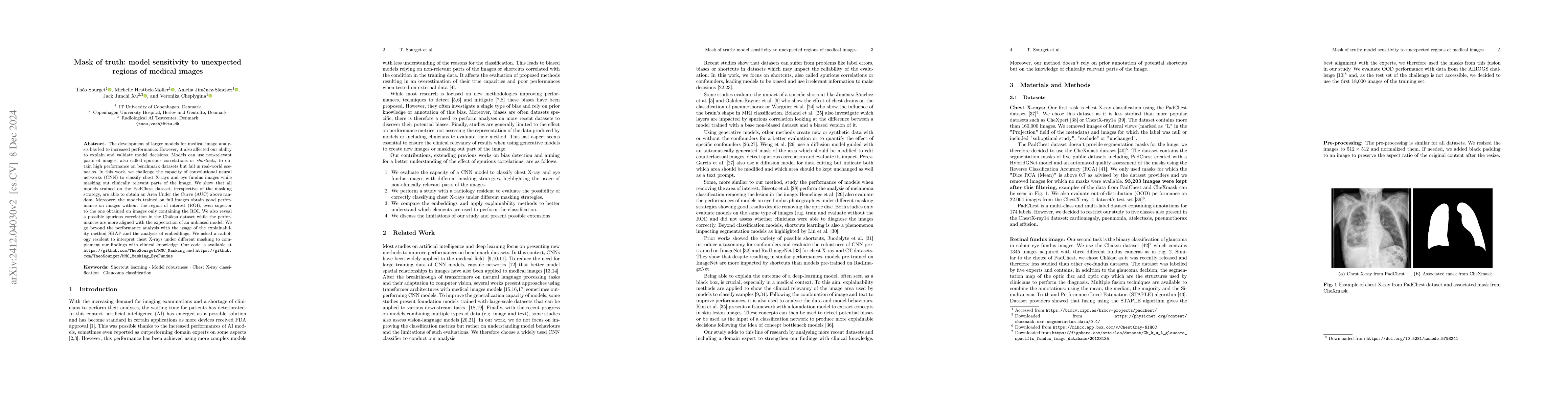Thumbnail for Mask of truth: model sensitivity to unexpected regions of medical images