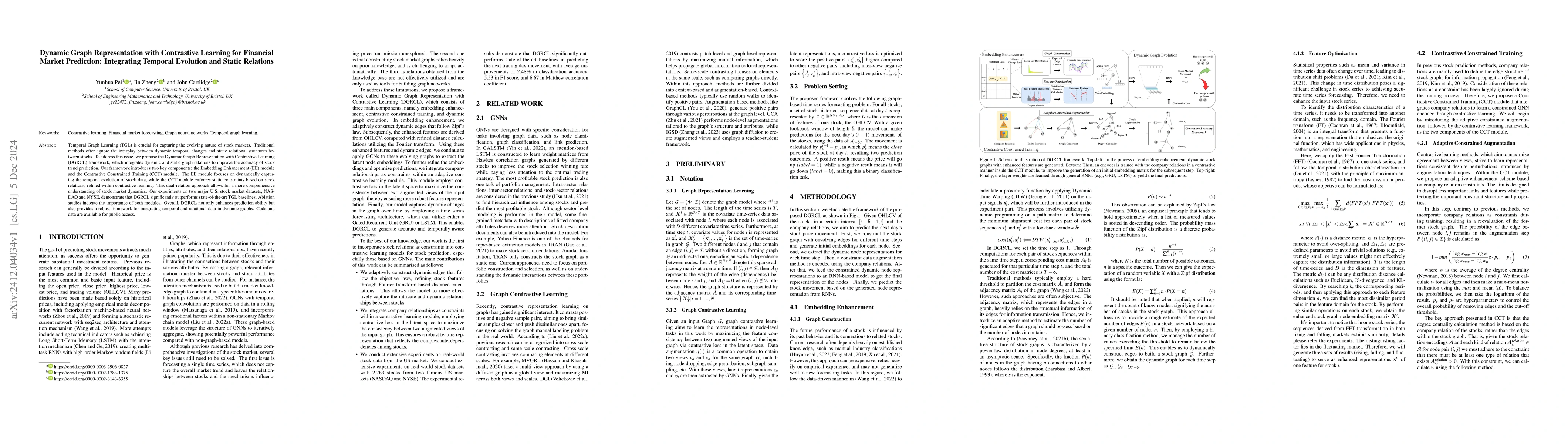 Thumbnail for Dynamic Graph Representation with Contrastive Learning for Financial
  Market Prediction: Integrating Temporal Evolution and Static Relations