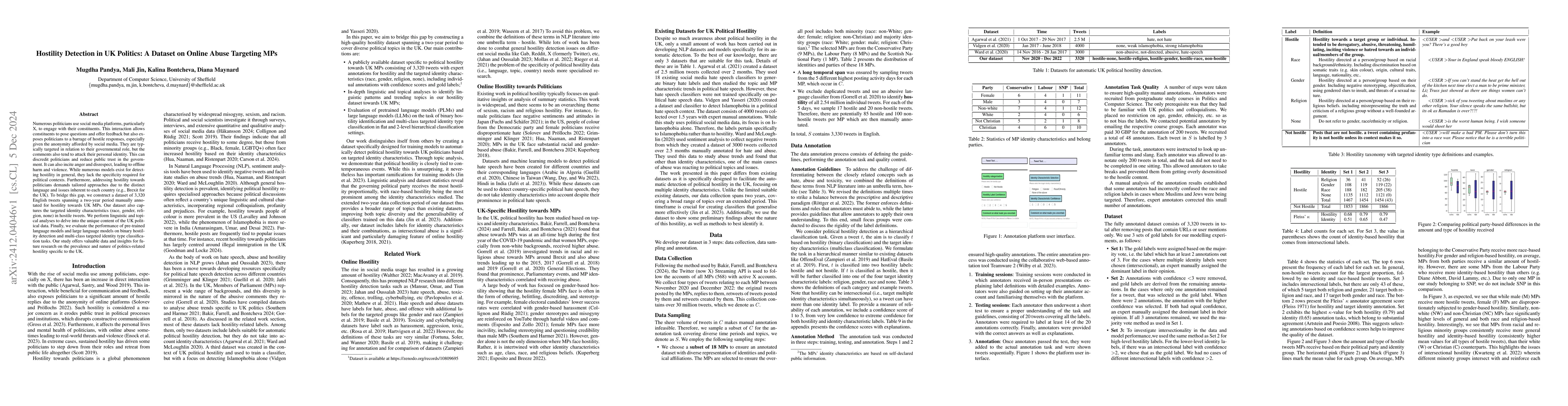 Thumbnail for Hostility Detection in UK Politics: A Dataset on Online Abuse Targeting
  MPs