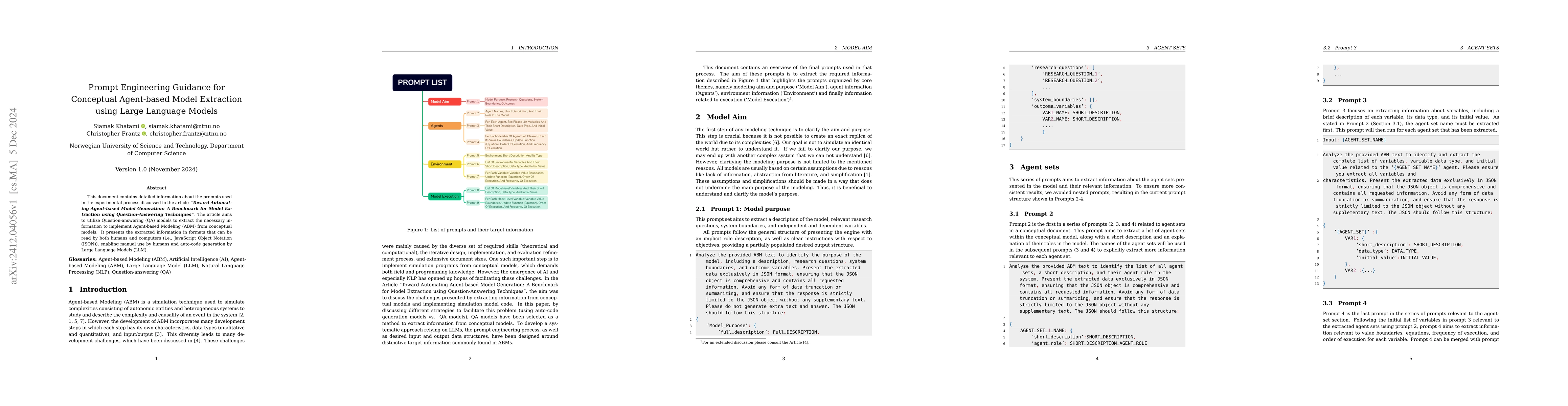 Thumbnail for Prompt Engineering Guidance for Conceptual Agent-based Model Extraction
  using Large Language Models